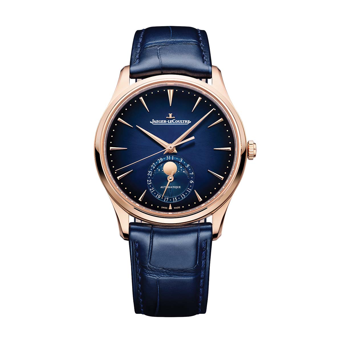 Jaeger-LeCoultre Master Ultra Thin Moon 39mm Men's Watch, Blue Dial