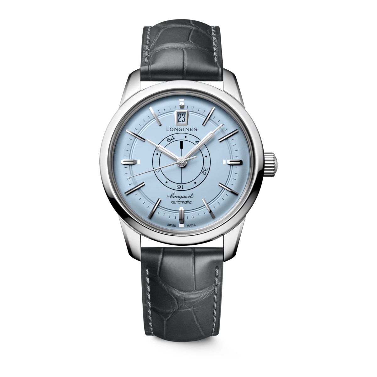 Longines Conquest Heritage Central Power Reserve Automatic 38mm Men's Watch, Light Blue Dial