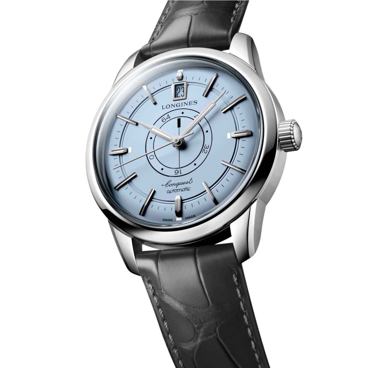 Longines Conquest Heritage Central Power Reserve Automatic 38mm Men's Watch, Light Blue Dial