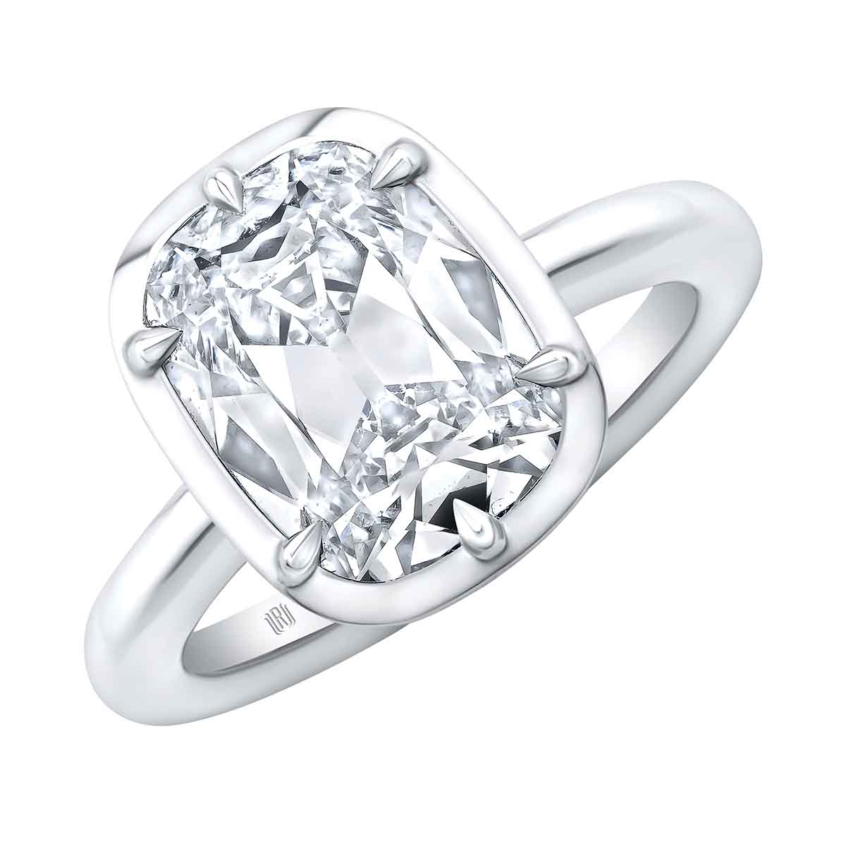 Rahaminov Old Mine Diamond Solitaire Engagement Ring in Platinum, 3.01 ct