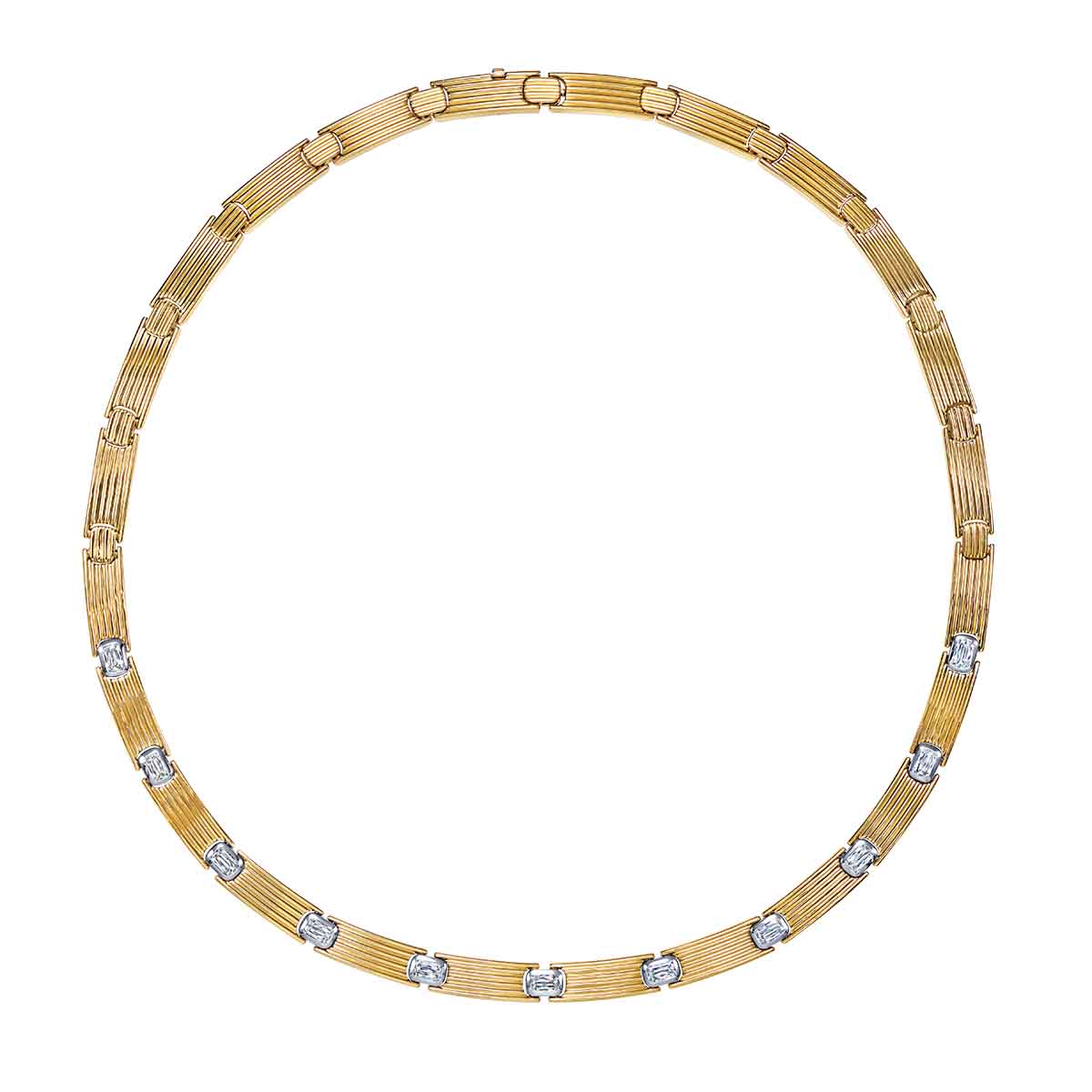 Kwiat Colonnade Ashoka Diamond Necklace in Yellow Gold & Platinum
