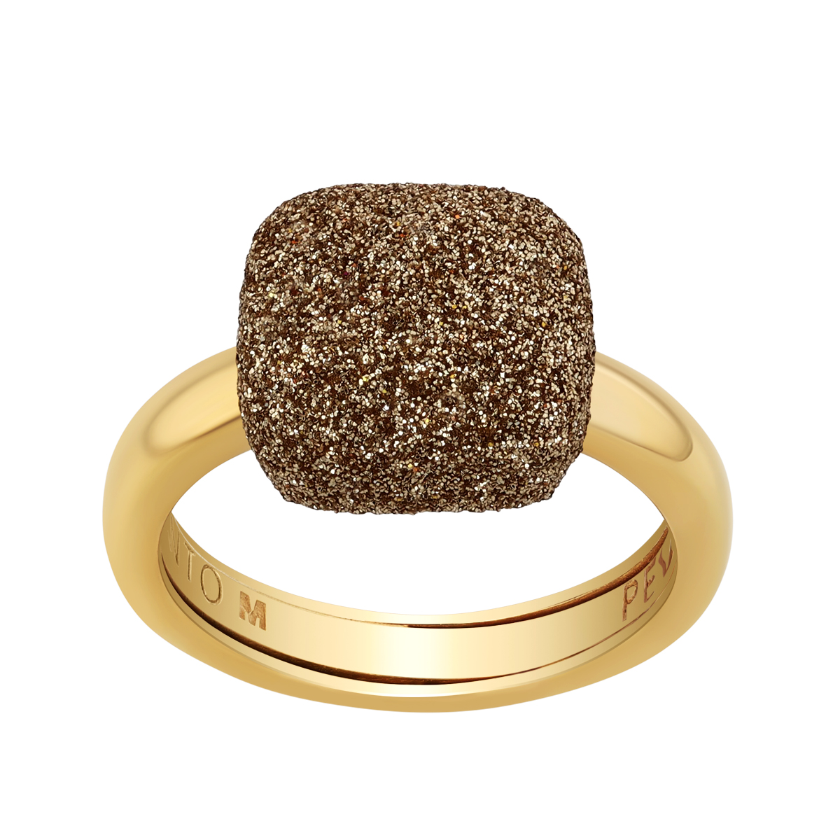 Pesavento Gold on Gold Yellow Gold Vermeil Dust Square Ring