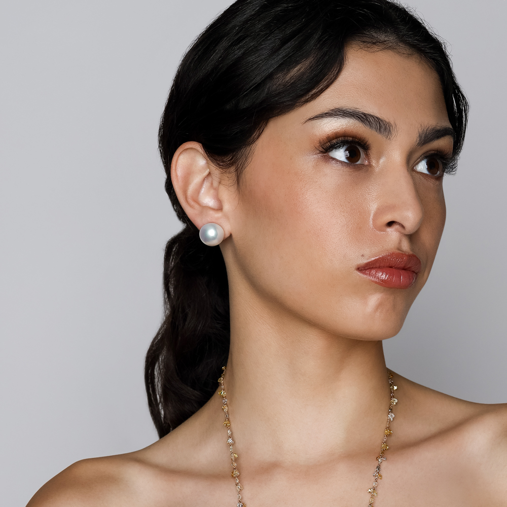 TARA Pearls South Sea Cultured Pearl & Diamond Cluster Drop Earrings in Rose Gold