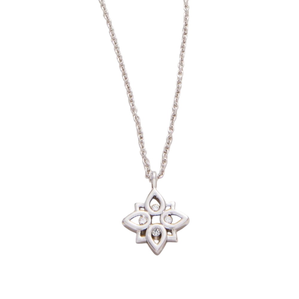 Spartina 449 Silver Sea La Vie Never Give Up Lotus Necklace, 18