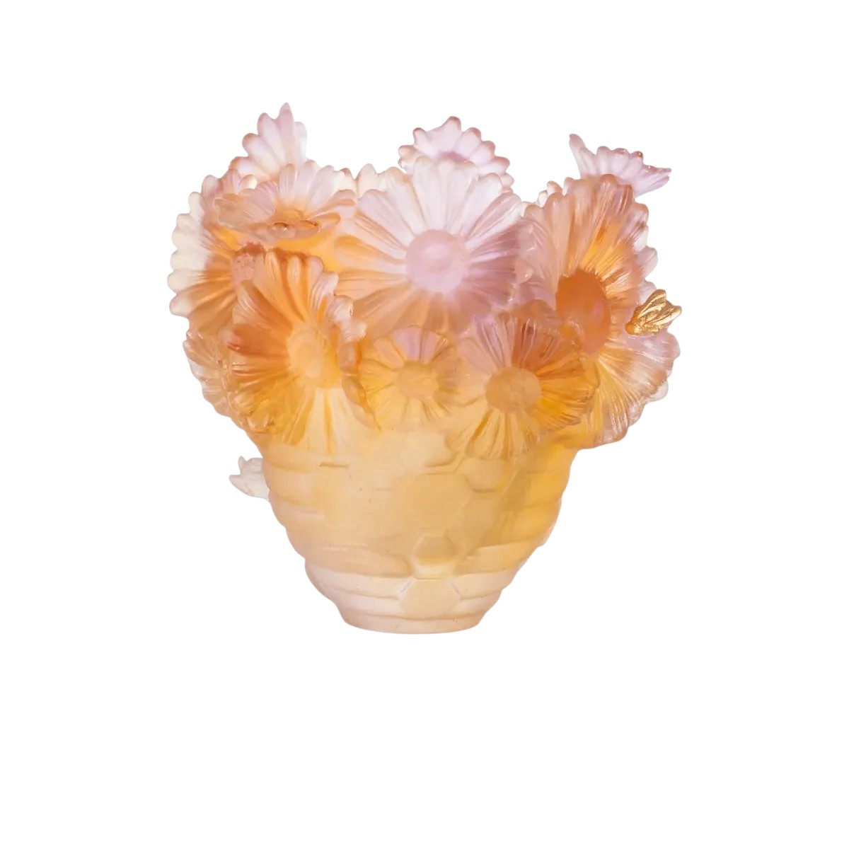 Gold Bee and Leaf Vase, Small