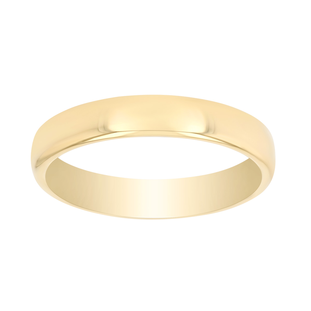 Precision Set Yellow Gold Wedding Band, 4 mm