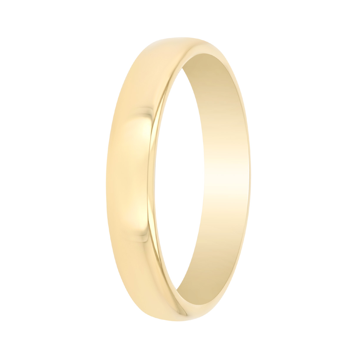 Precision Set Yellow Gold Wedding Band, 4 mm