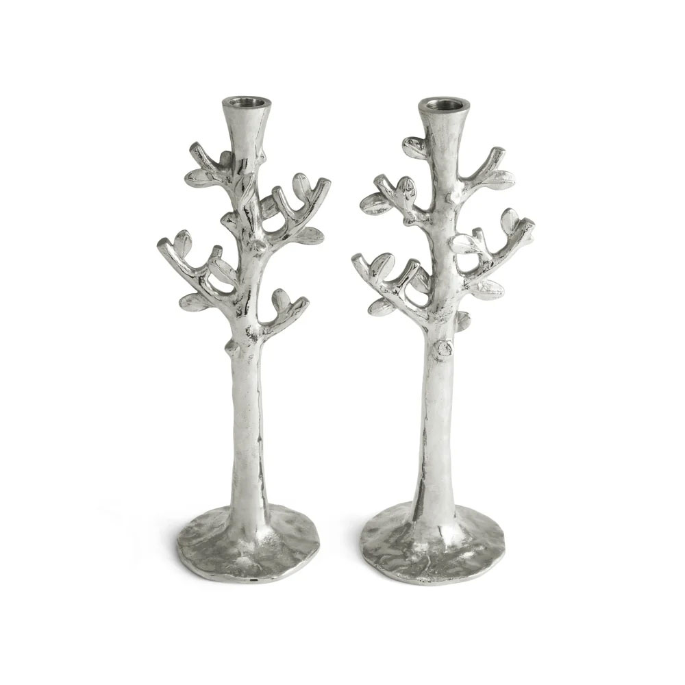 Michael Aram Tree of Life Candleholders, Silvre