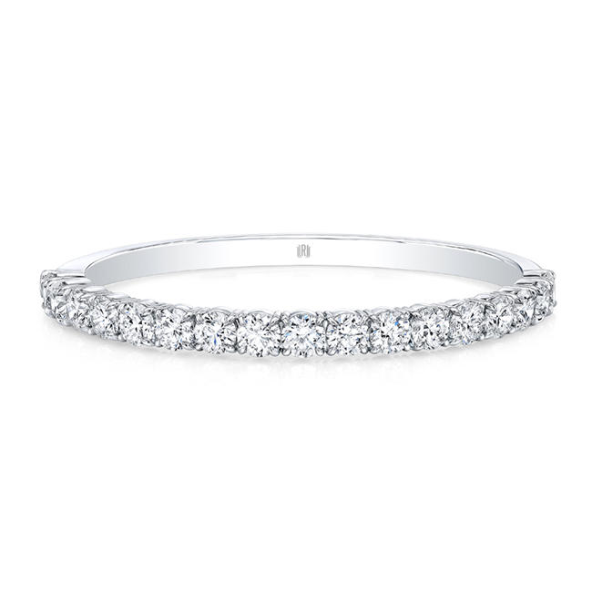 Rahaminov Oval Cut Diamond Bangle Bracelet in White Gold, 7.61 cttw
