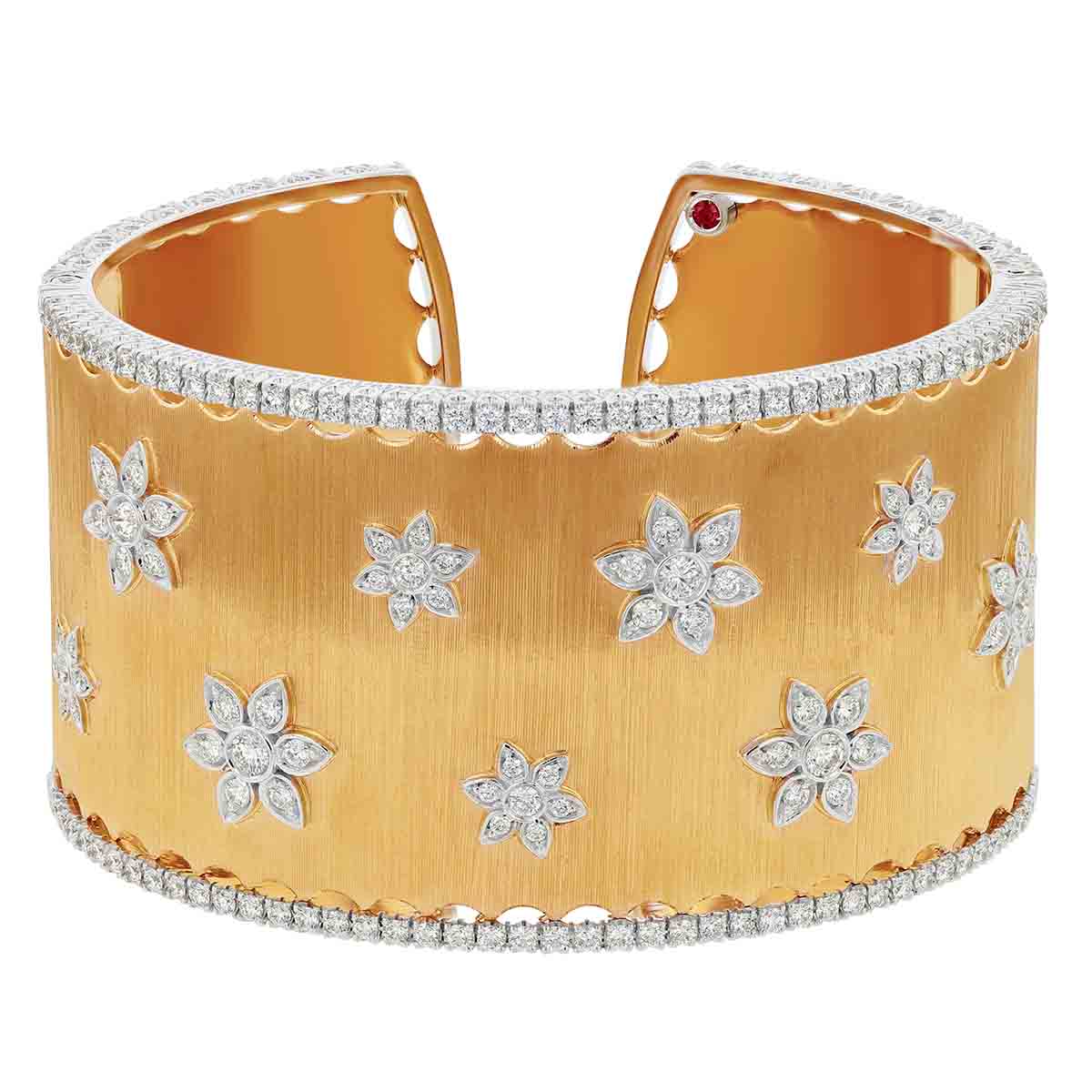 Roberto Coin Rose Gold Florentine Diamond Bracelet