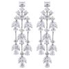 Diamond Chandelier Earrings in White Gold