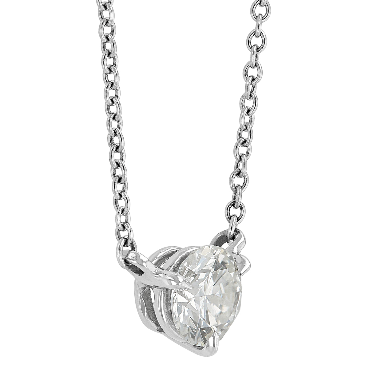 Kwiat .55 ct Round Diamond Solitaire Necklace in Platinum, 16