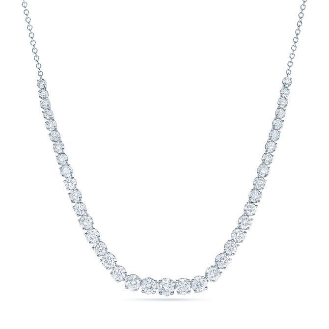 Kwiat Riviera Graduated Diamond Necklace in White Gold, 16"