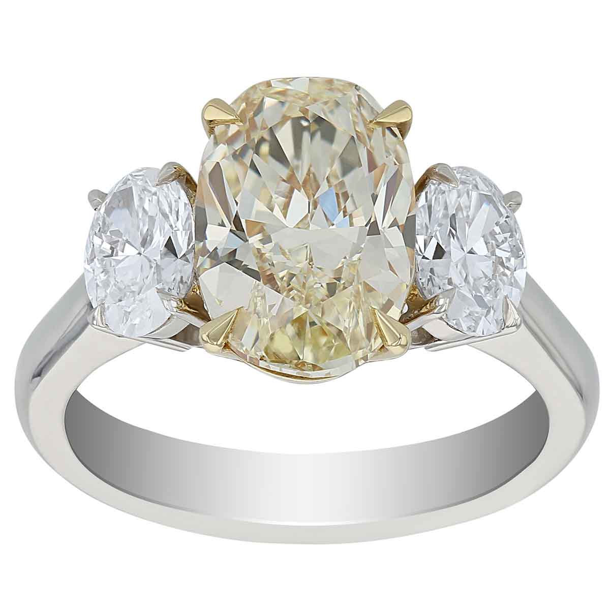 light yellow stone ring