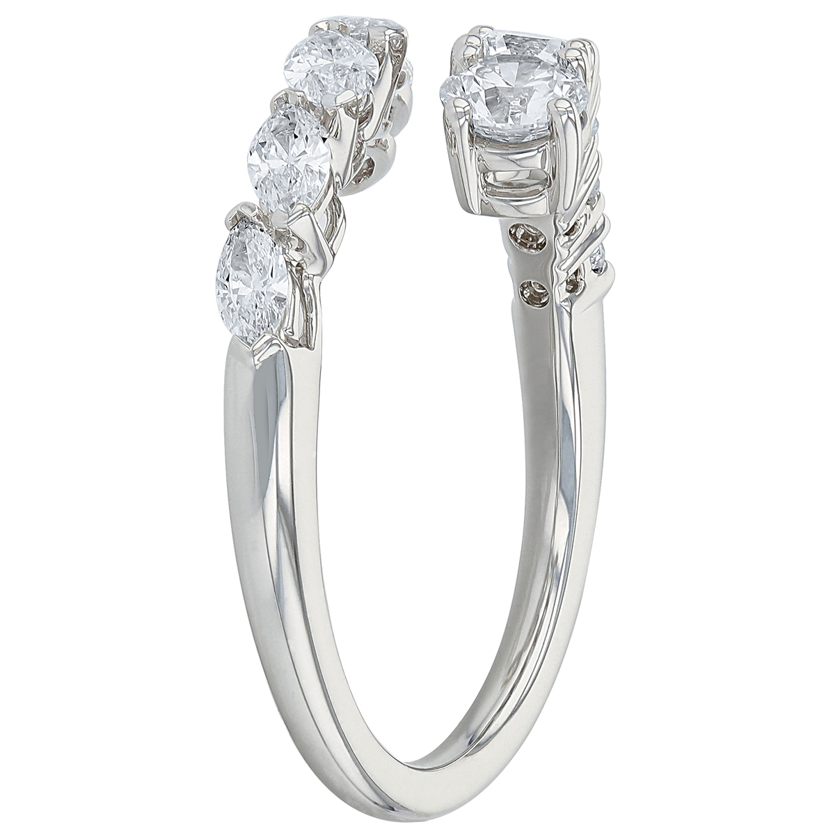 Kwiat Marquise & Round Diamond Bypass Ring in White Gold