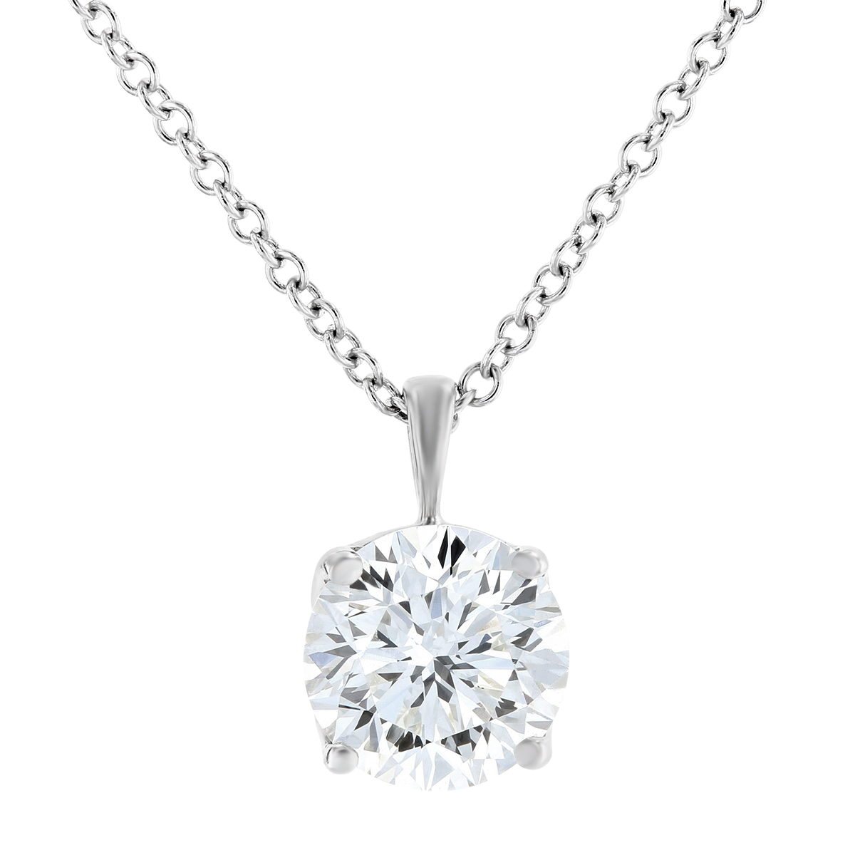 18K White Gold Borsheims Signature Diamond Pendant, 1.52cttw