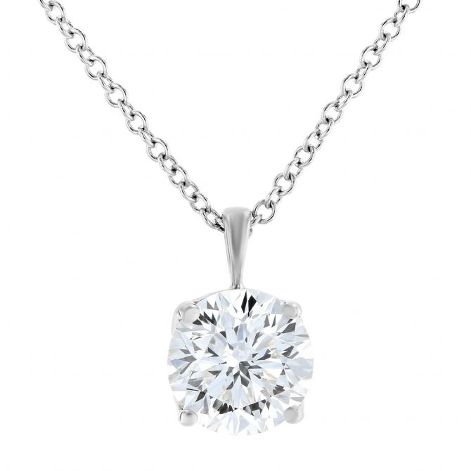 18K White Gold Borsheims Signature Diamond Pendant, 1.52cttw