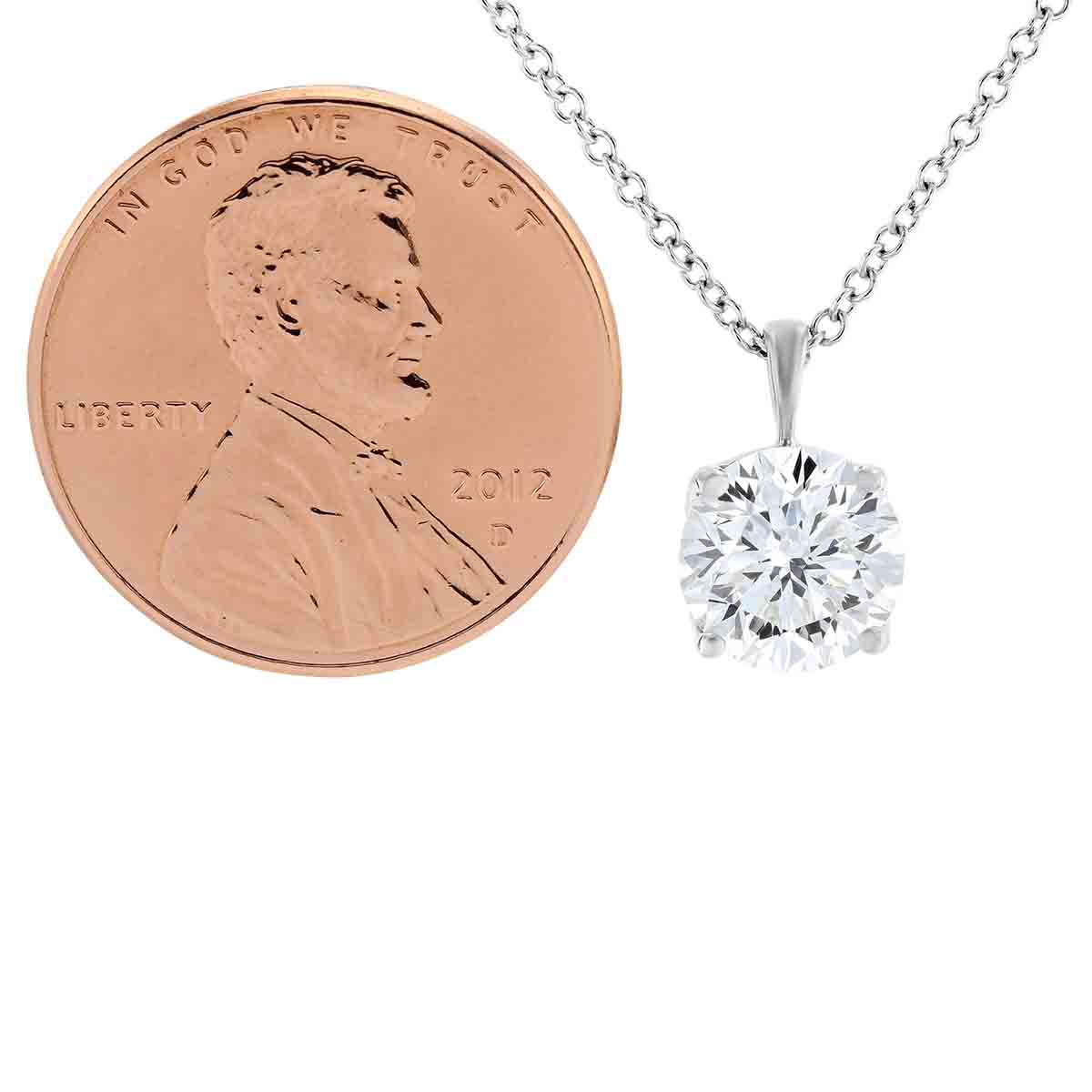 18K White Gold Borsheims Signature Diamond Pendant, 1.52cttw