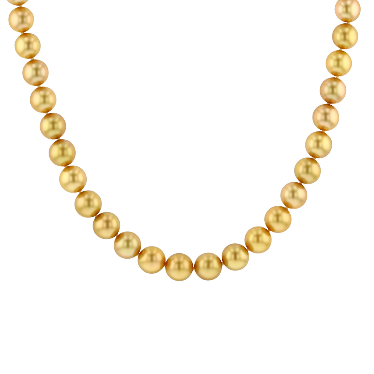 TARA Pearls Golden South Sea Cultured Pearl Strand with Diamond Clasp, 17.5