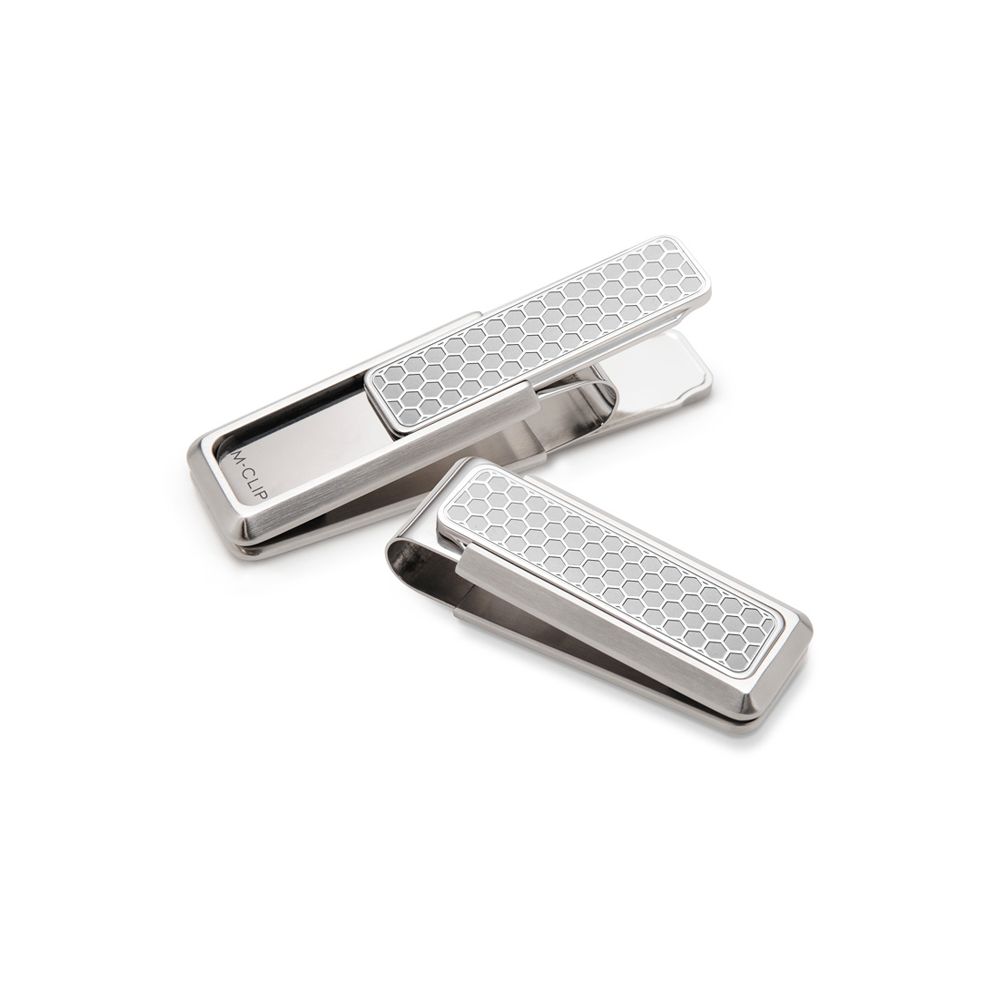 M-Clip Discovery With Etched Honeycomb Money Clip