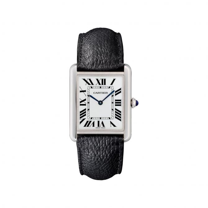 Cartier Tank Solo Large Steel & Leather Watch