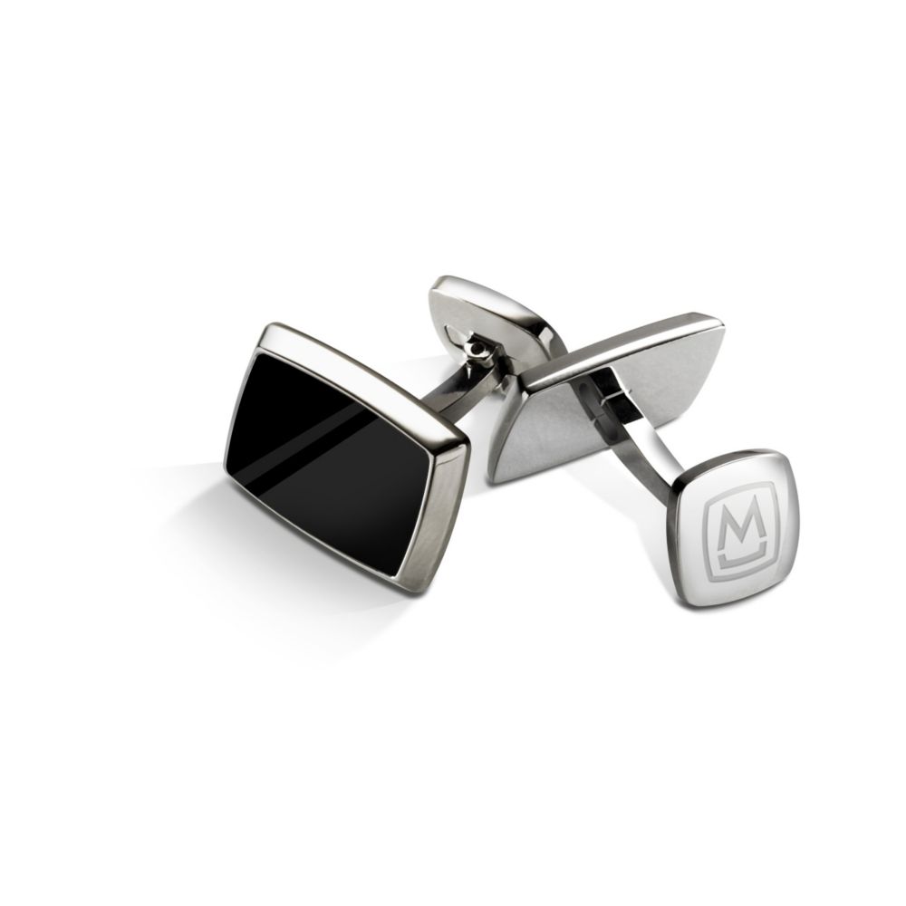 M-Clip Black Enamel Cufflinks