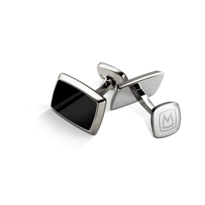 M-Clip Black Enamel Cufflinks