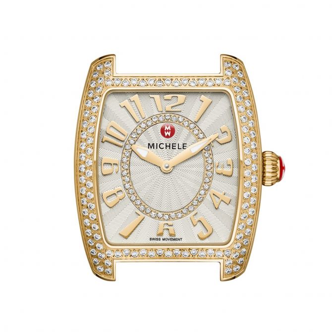 Michele Urban Mini Gold Diamond Watch Dial