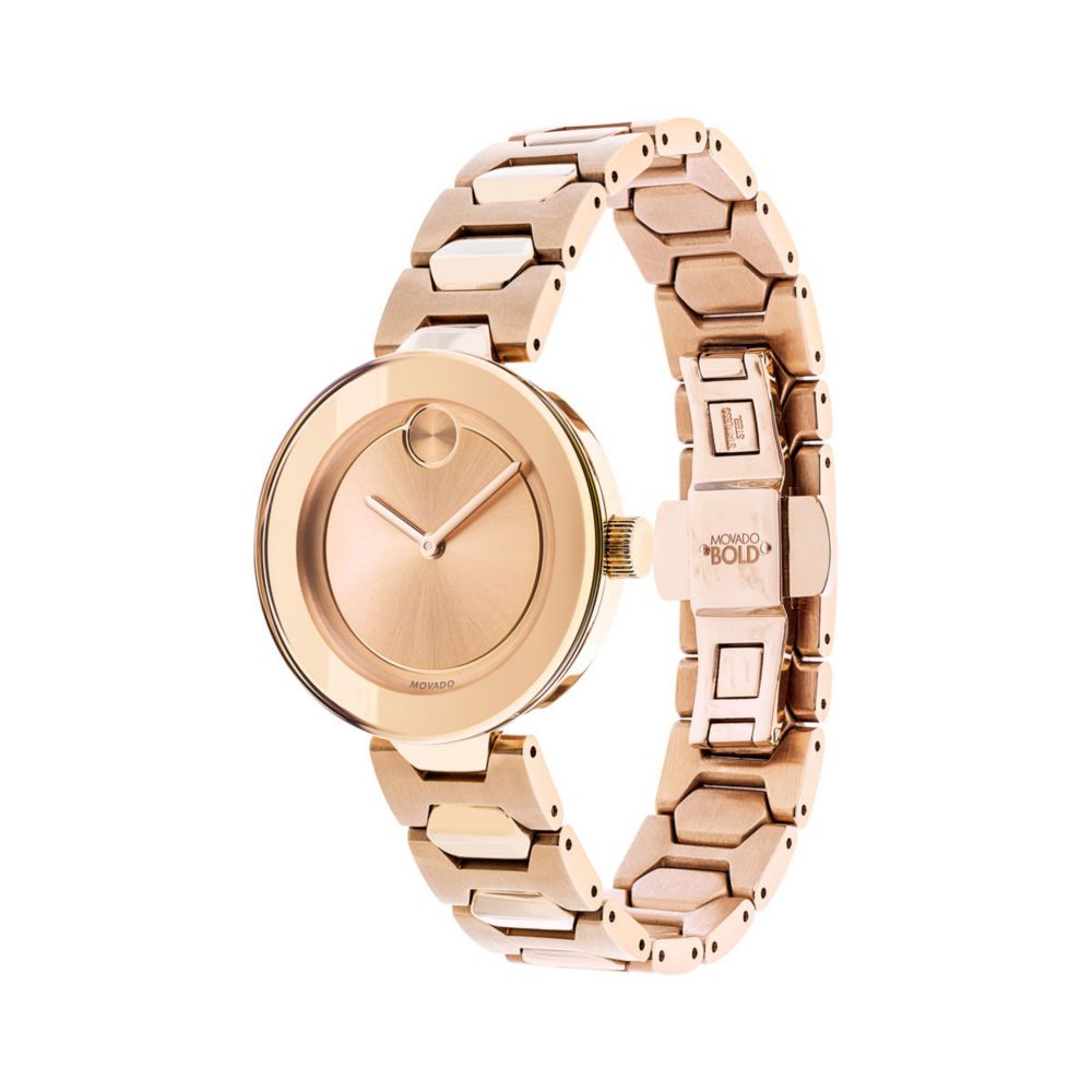 Movado BOLD Watch, 32mm Rose Gold Ion-Plated Stainless Steel