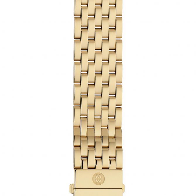 Michele Deco 7-Link Gold 18mm Women's Watch Bracelet