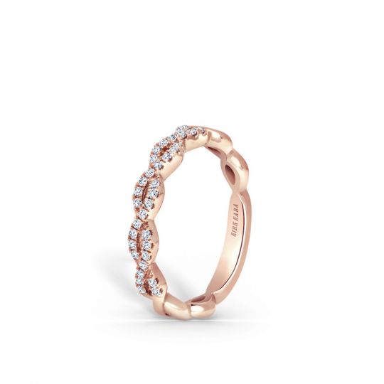 Kirk Kara 18k Rose Gold Pirouetta Diamond Woven Wedding Band Borsheims Kirk Kara 18k Rose Gold Pirouetta Diamond Woven Wedding Band