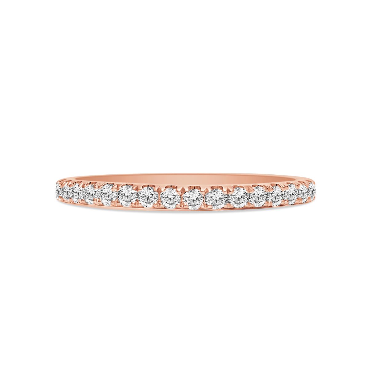 A Jaffe 14K Rose Gold Diamond Wedding Band, 0.34aptw