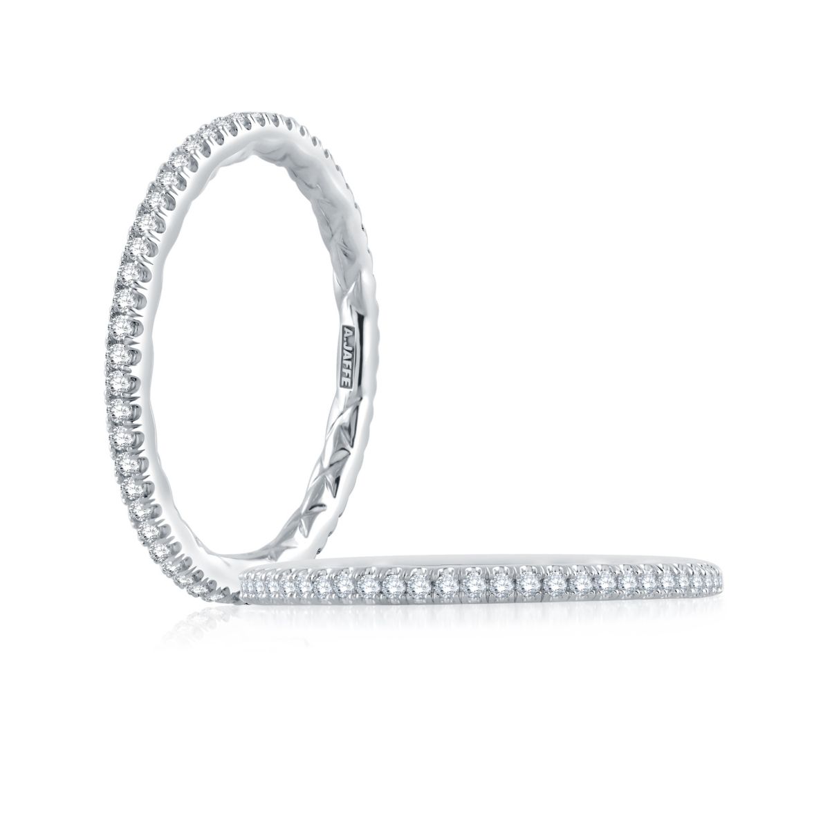 A. Jaffe 14K White Gold Diamond Eternity Stackable Band, 0.29cttw