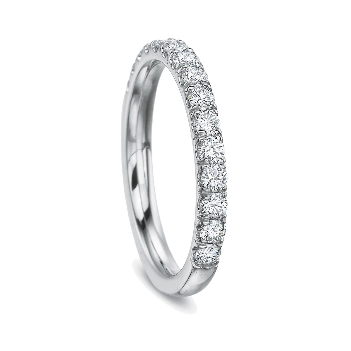 18K White Gold Diamond Band, 0.40cttw