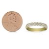 18K Yellow Gold Diamond 3 Row Wedding Band