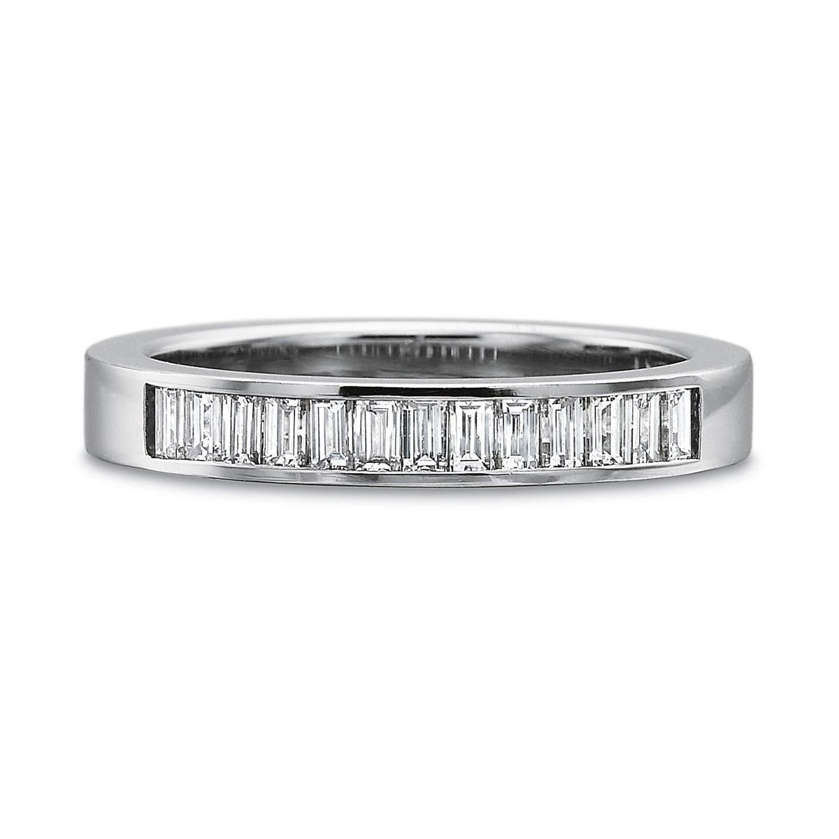 Platinum Baguette Diamond Band, 0.50cttw
