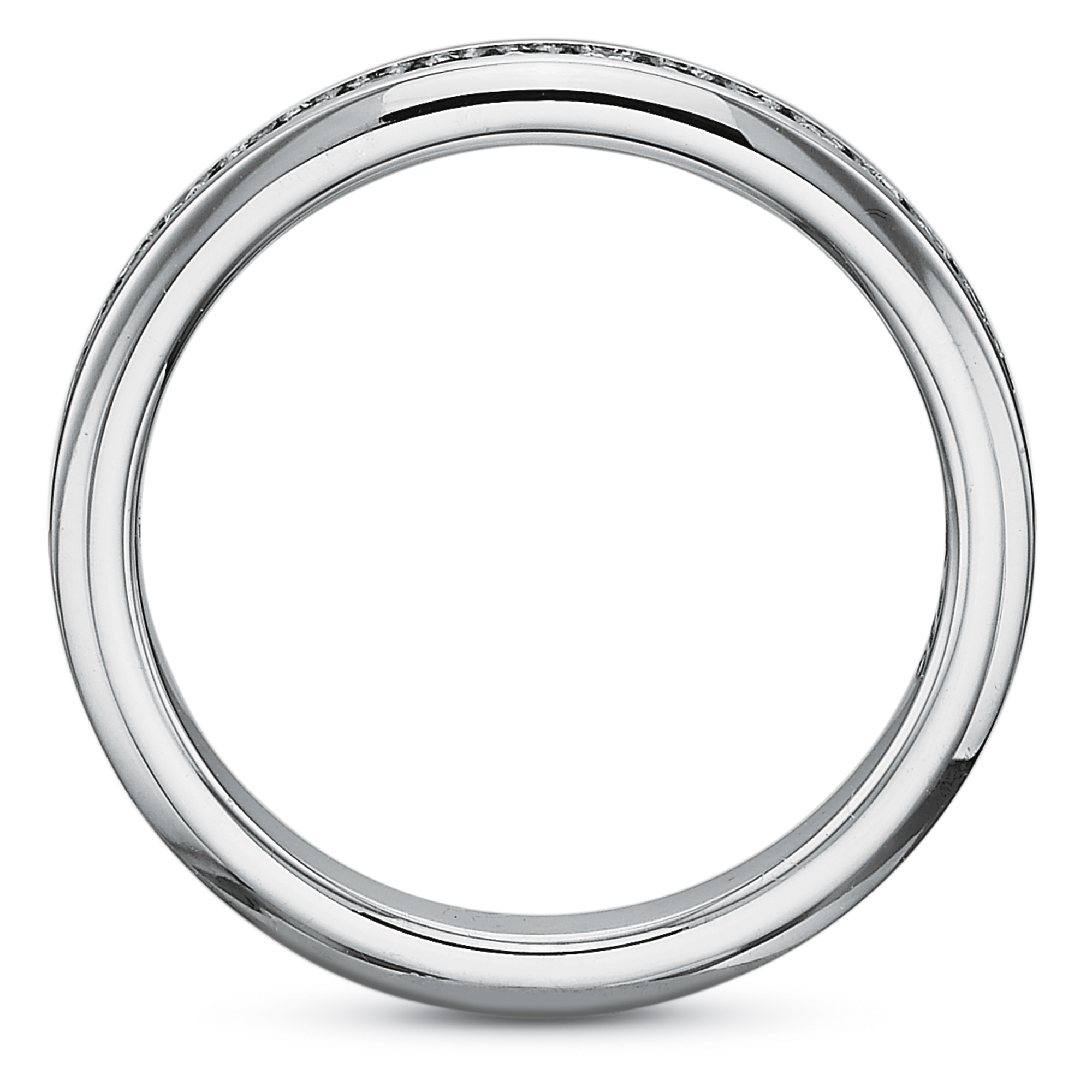 18K White Gold Channel Set Diamond Eternity Band