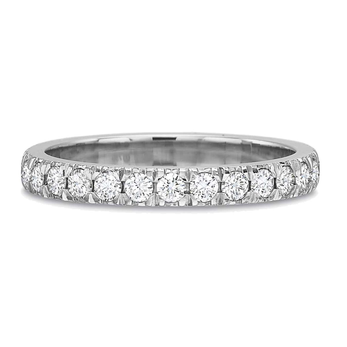 18K White Gold Prong Set Diamond Eternity Band