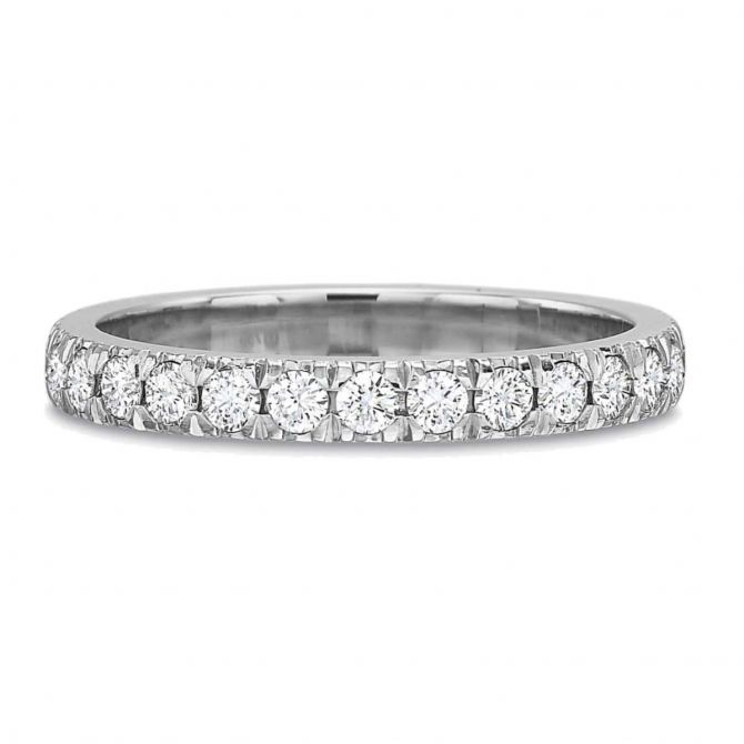 18K White Gold Prong Set Diamond Eternity Band