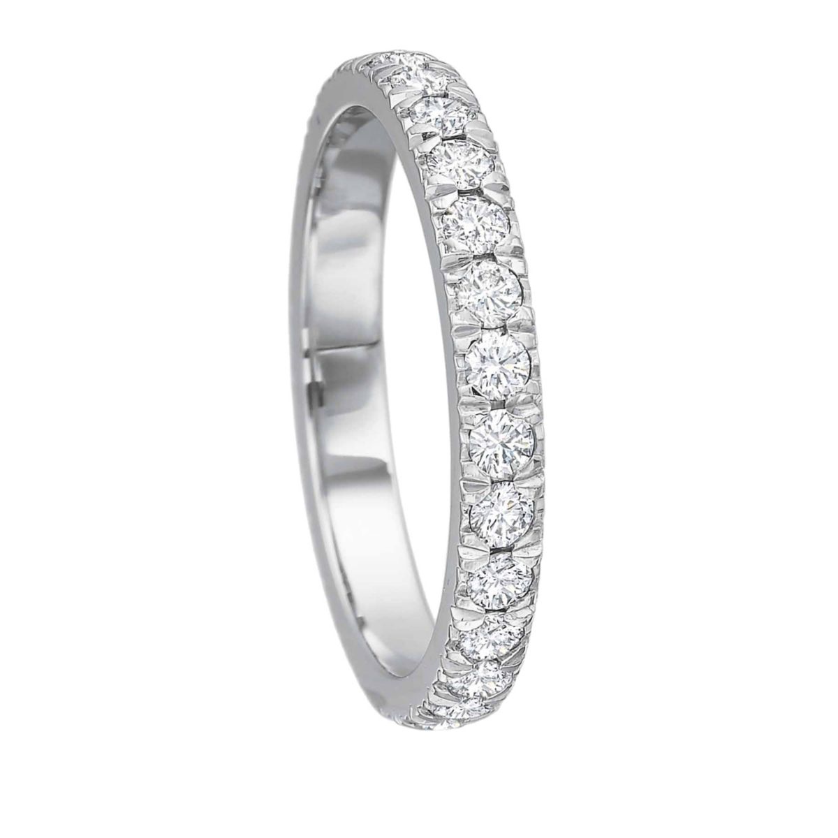 18K White Gold Prong Set Diamond Eternity Band