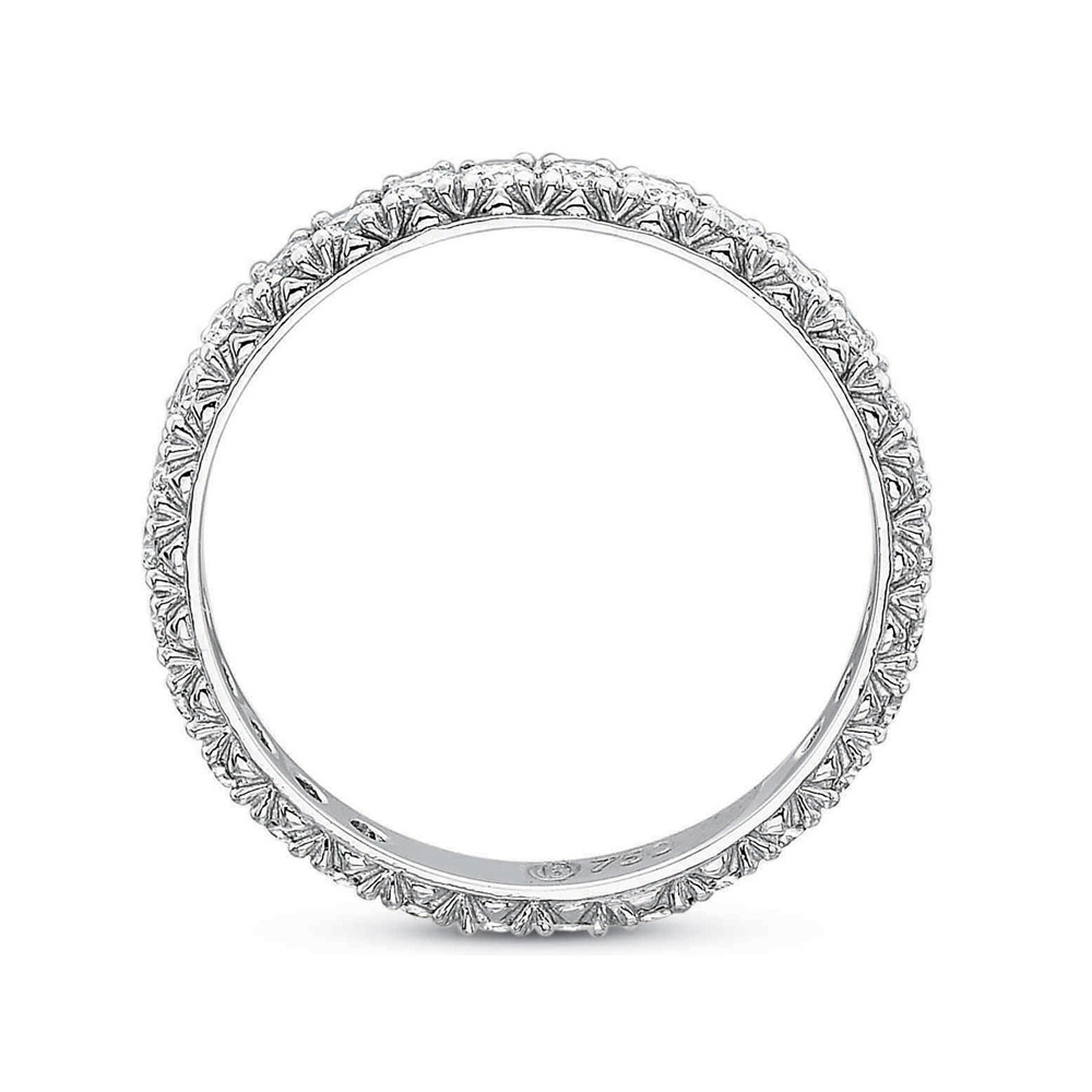 18K White Gold Petite Prong Set Diamond Eternity Band, 0.75cttw