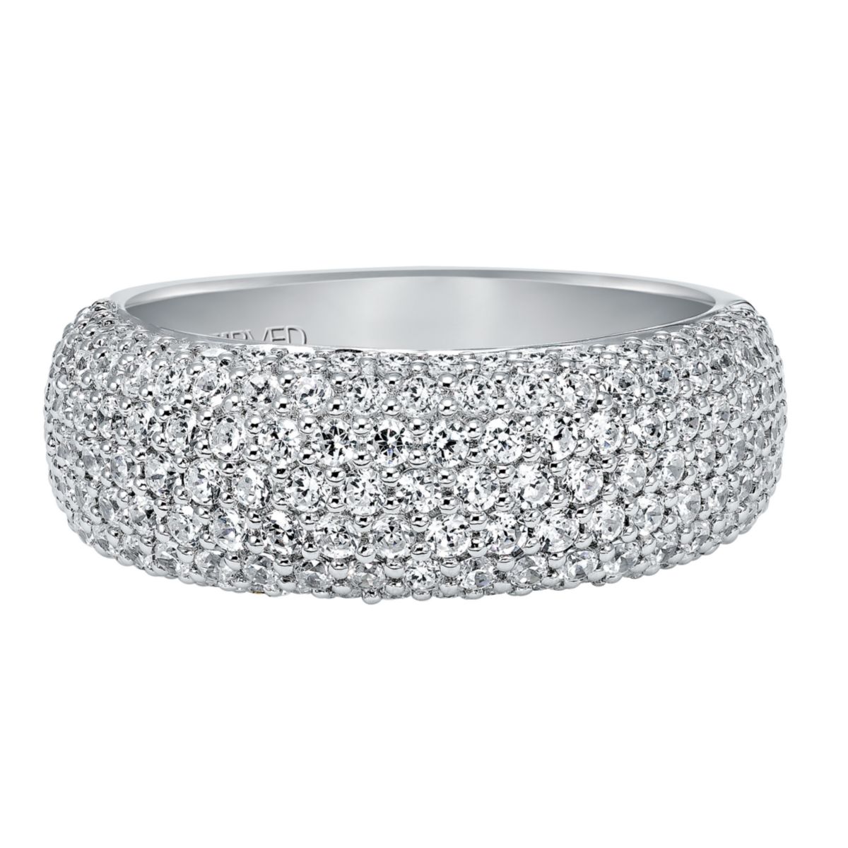 ArtCarved Seven Row Diamond Band in White Gold, 1.50 aptw