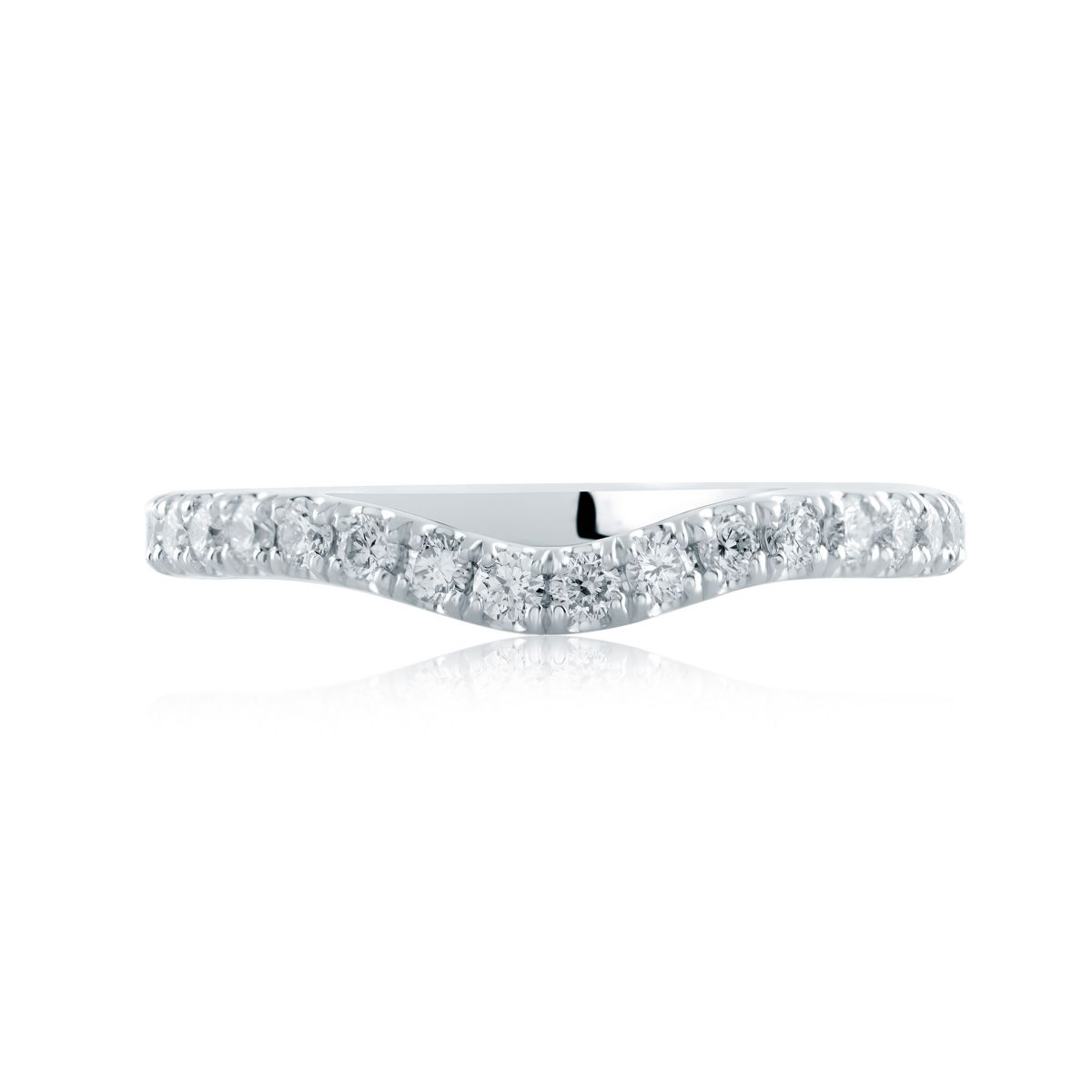 A Jaffe 14k White Gold Diamond Notched Wedding Band 0 43aptw A Jaffe 14k White Gold Diamond Notched Wedding Band 0 43aptw