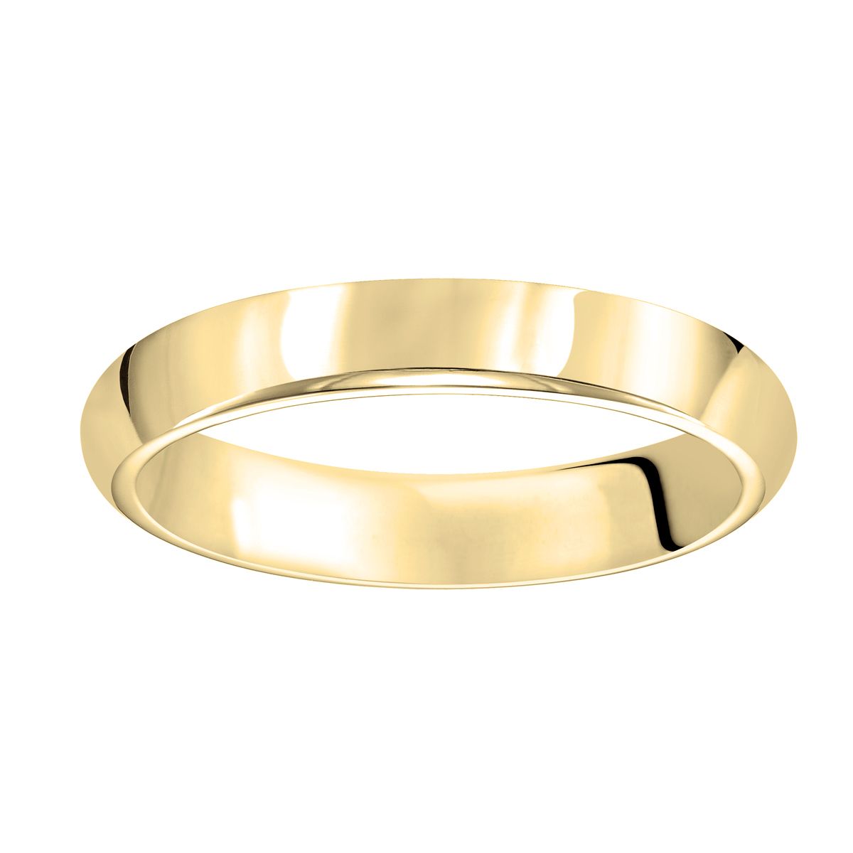 Yellow Gold 4mm Comfort Fit Plain Wedding Band