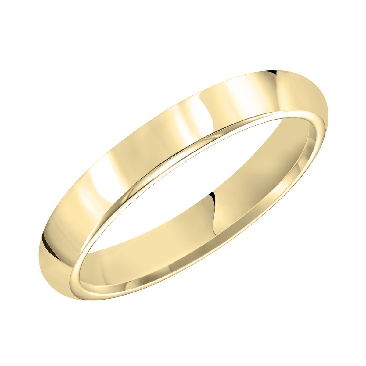 Yellow Gold 4mm Comfort Fit Plain Wedding Band