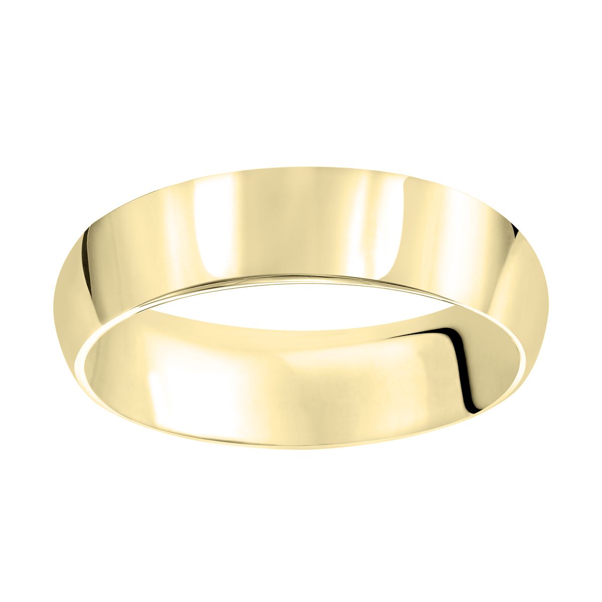 Yellow Gold Comfort Fit 7 mm Wedding Band, Size 11