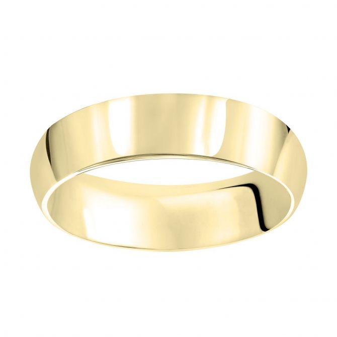 Yellow Gold Comfort Fit 7 mm Wedding Band, Size 11