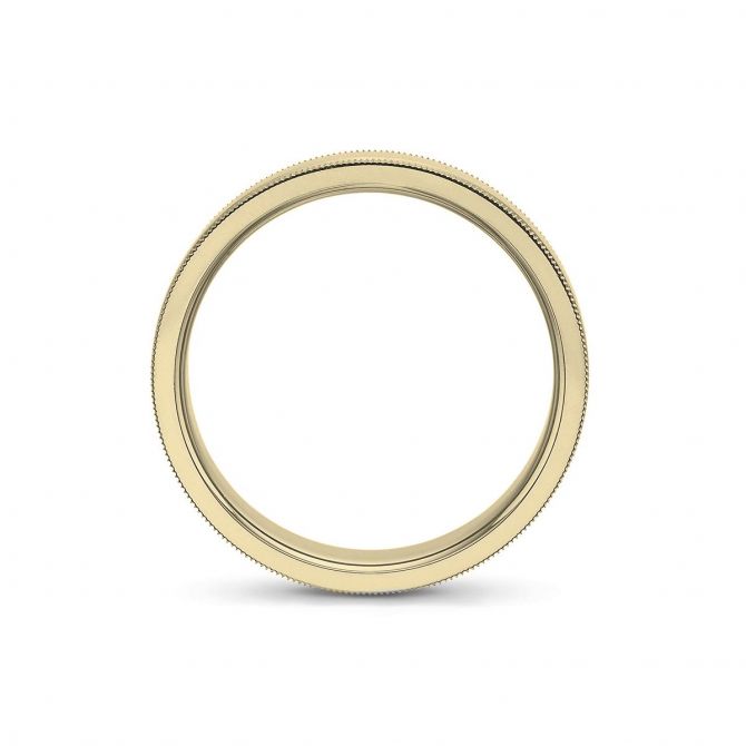 18K ゴールドバンドリング 18K Yellow Gold 6mm Flat Coin Edge Wedding Band, Size 9