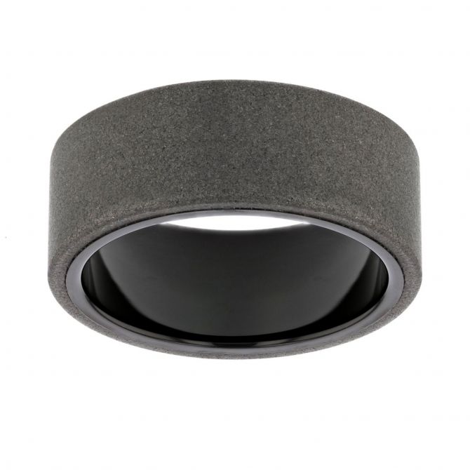 Black Tungsten Carbide With Matte Finish 9mm Wedding Band, Size 10