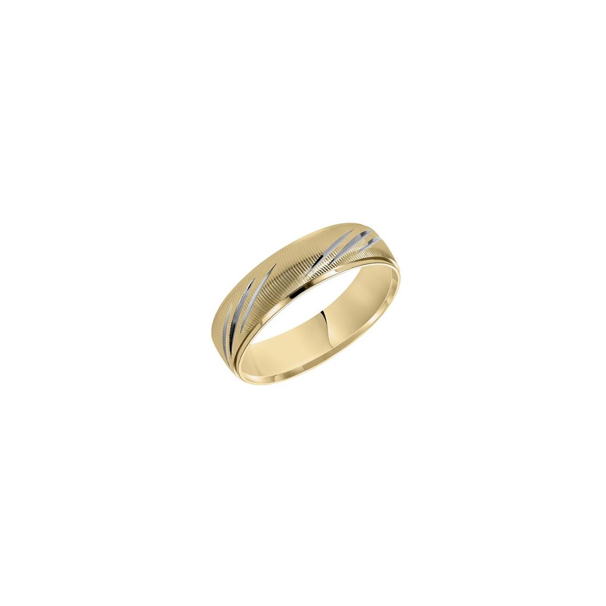 14K Yellow and White Gold Wedding Band